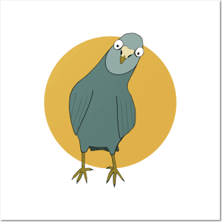 Cute Quirky Pigeon Posters and Art